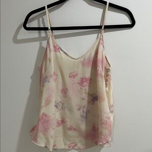 Aritzia Wilfred Silk Cami Small Silk Tank Camisole Watercolours Spring Layering